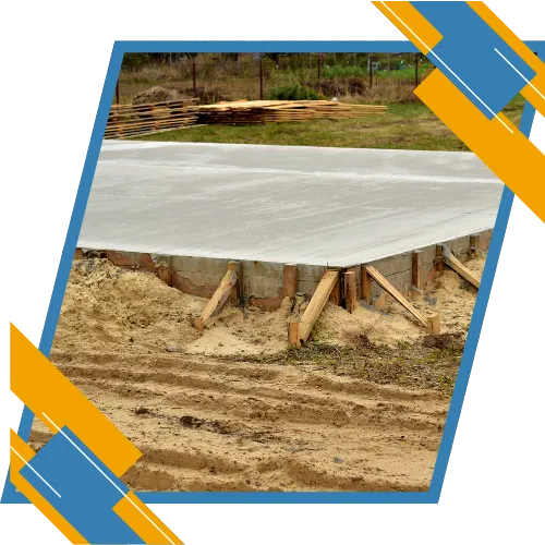 Fresh concrete slab for a home project in Lumberton, NC