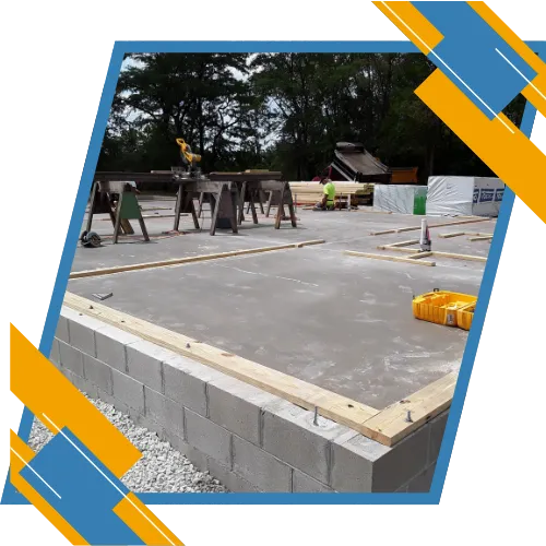 Residential concrete slabs in Fayetteville ready for daily use