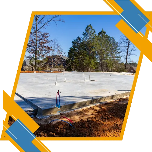 Fresh slab installation in Fayetteville, NC for a residential property