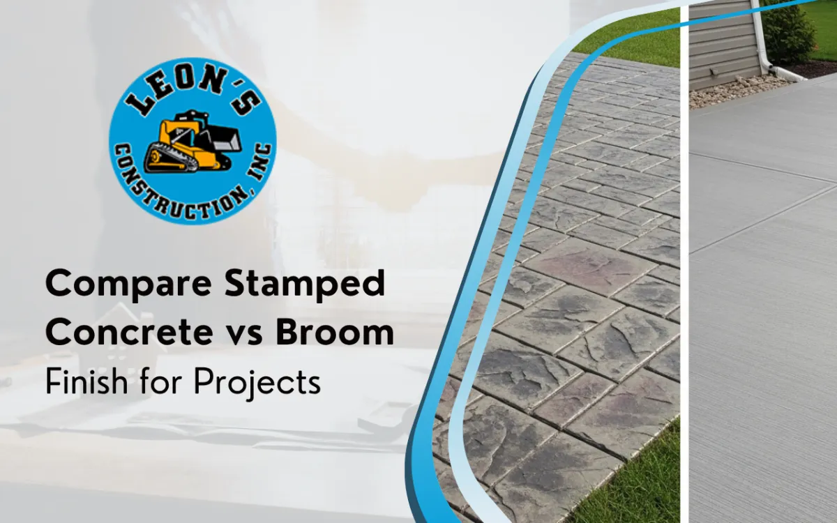 Compare Stamped Concrete vs Broom Finish for Projects