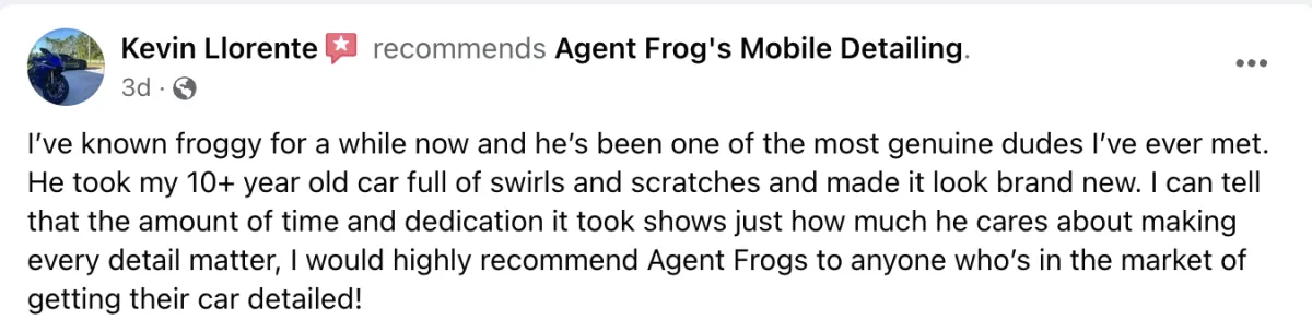 Agent Frog's Mobile Detail - Ceramic Coating Review