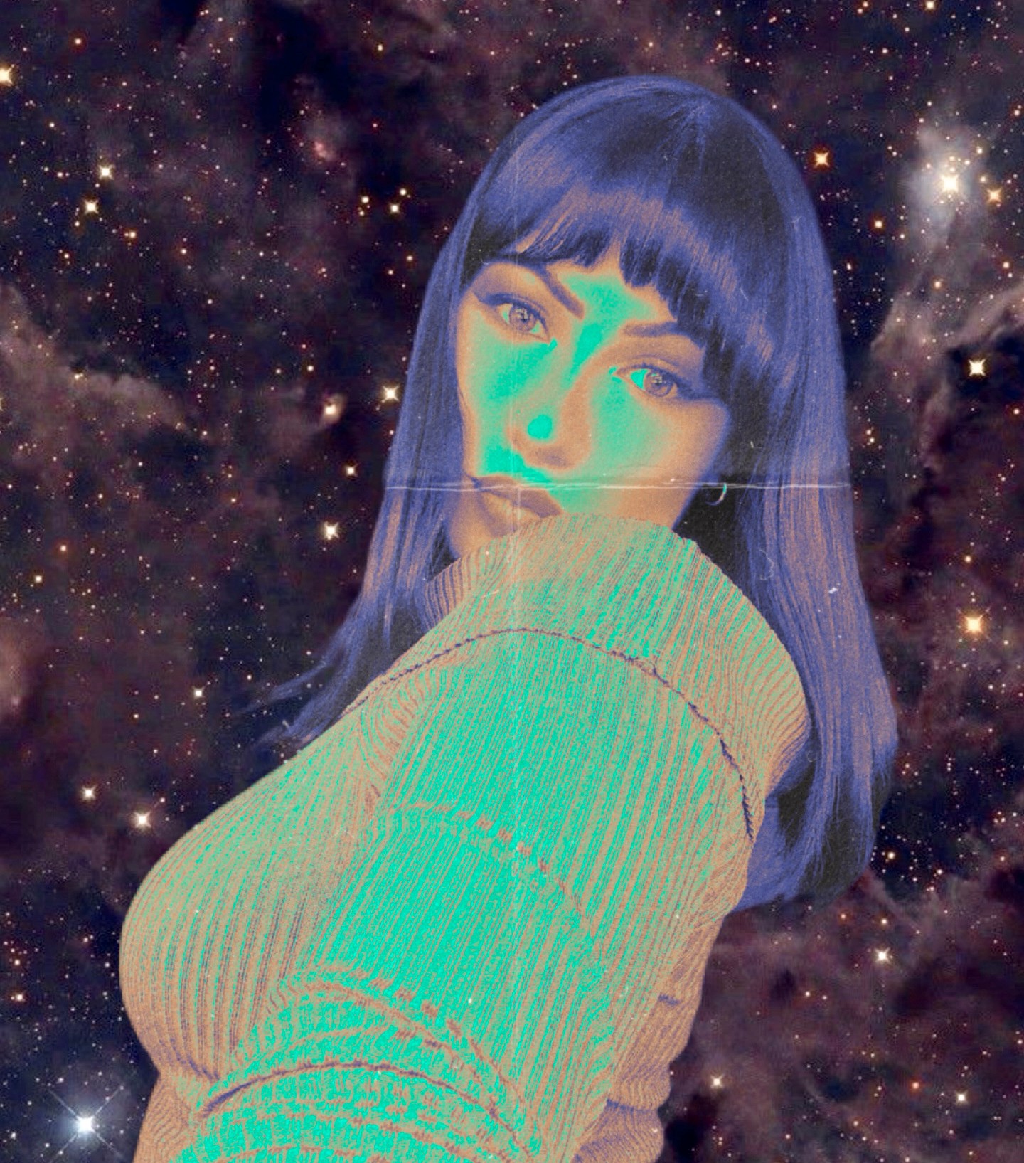 Half-body portrait of a female sound therapist holding a tuning fork