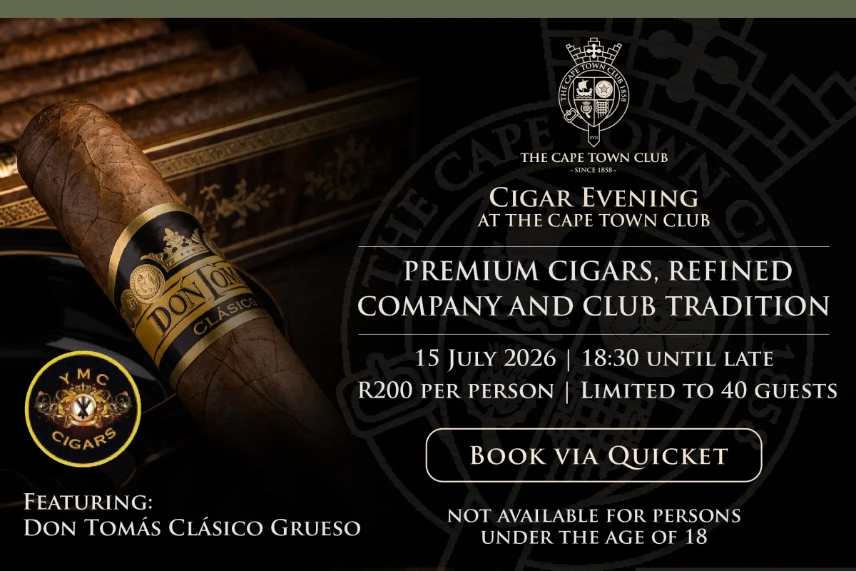 Join Us For A Cape Town Club Cigar Evening