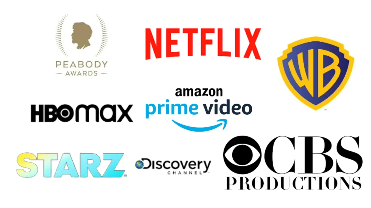 Netflix, cb, peabody awards stars, HBO MAX logos