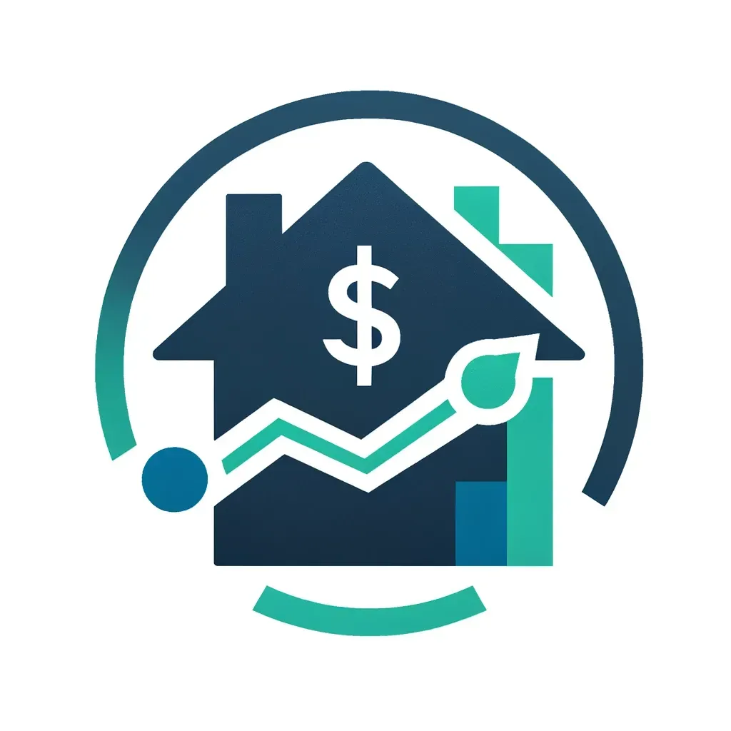 Here's a logo designed for a mortgage company. It creatively combines a stylized house with a financial symbol, embodying the essence of mortgage services in a professional and trustworthy manner.