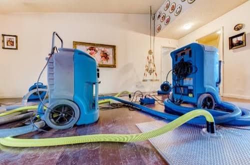 Water damage mitigation service for a residential property