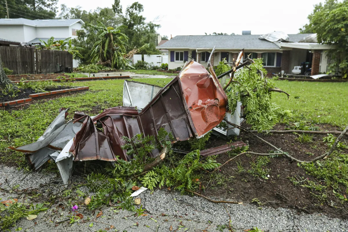 Professional storm damage cleanup service
