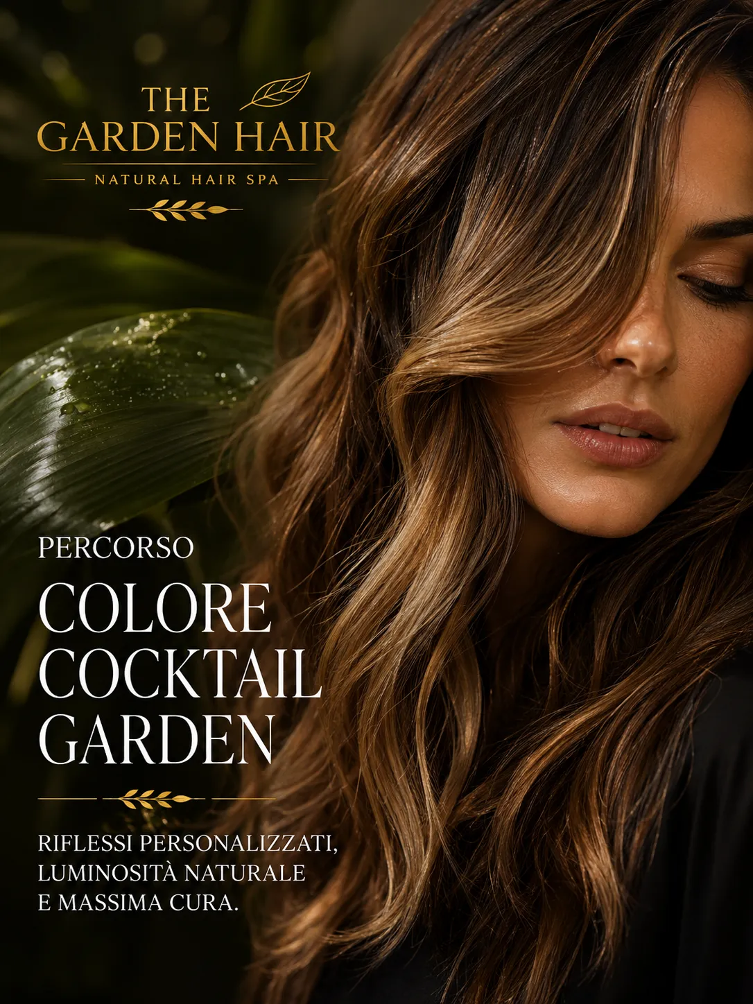 Botanical atmosphere and soft light, hair spa luxury