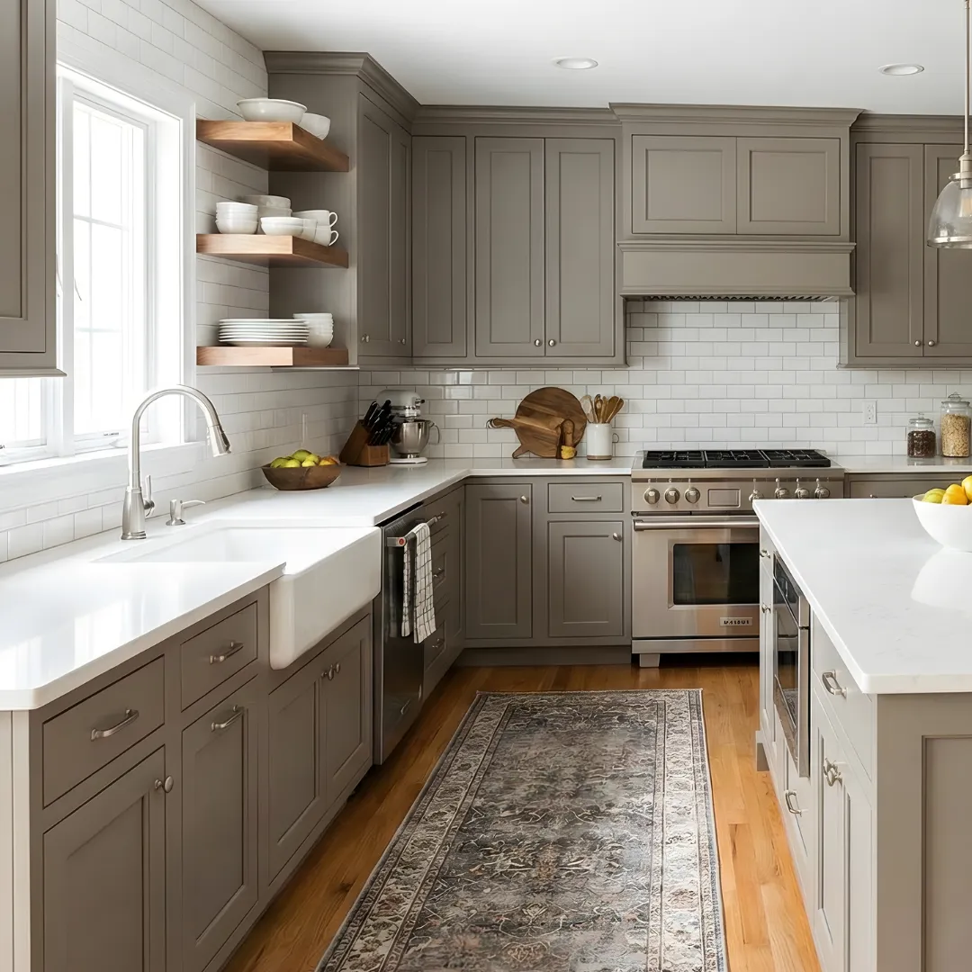 Transitional kitchen cabinets