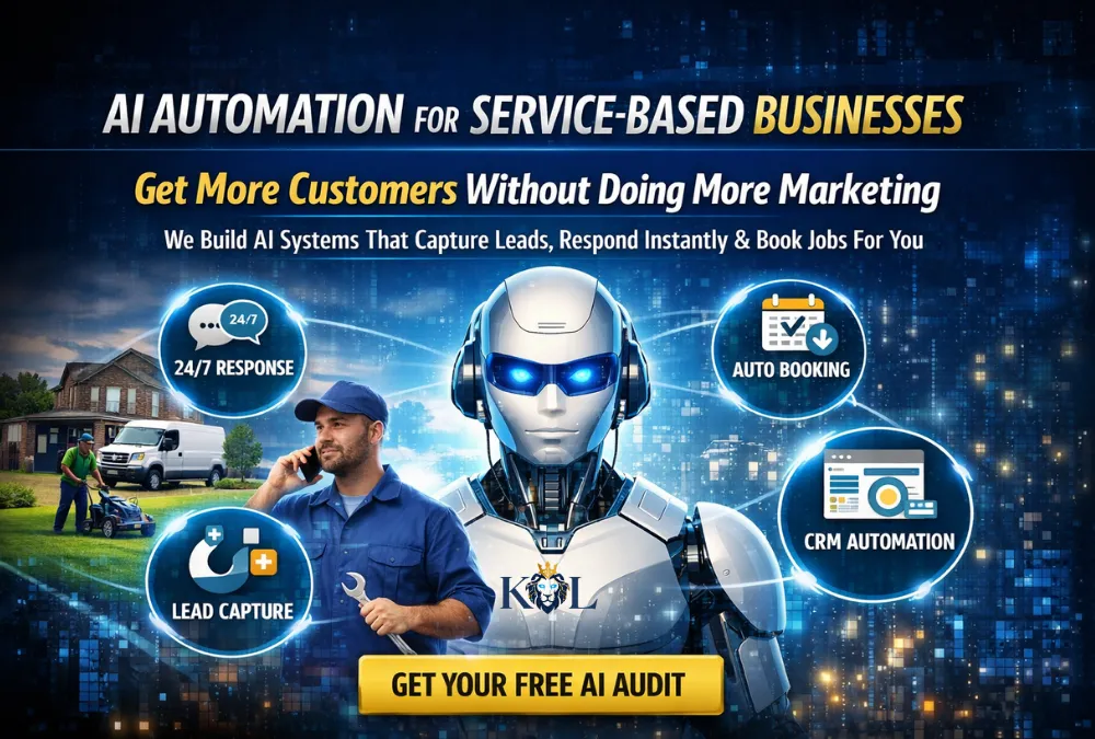 AI system capturing leads, automating communication, and increasing booked jobs for service companies