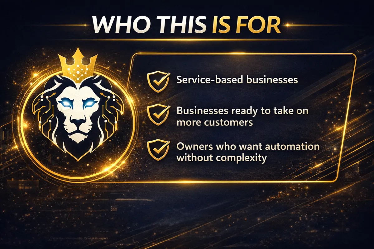 AI website and automation system designed for service businesses ready to grow and capture more customers