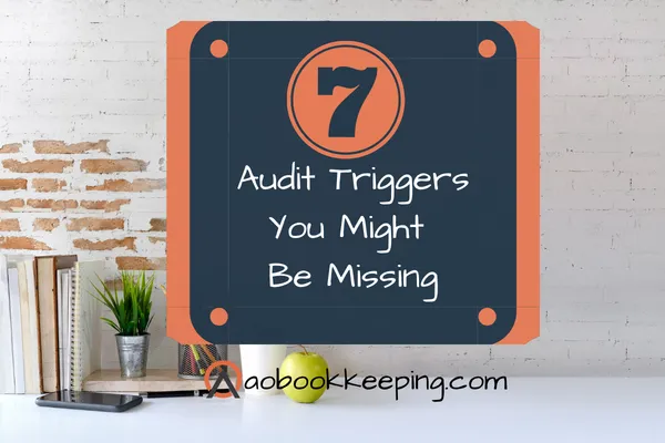 Attention‑grabbing graphic featuring the headline ‘& 7 Audit Triggers You’re Overlooking’ in large, modern type on a clean, neutral background.