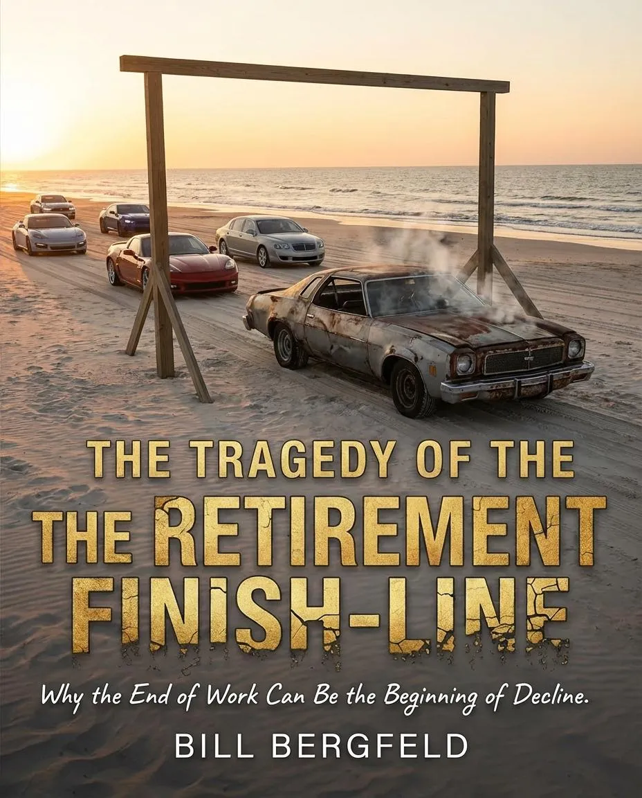 The Tragedy Of The Retirement Finish-Line book cover mockup