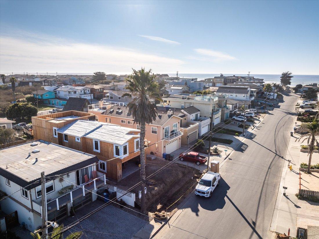 New construction home in Oceano, California, featuring modern coastal design and newly landscaped surroundings.