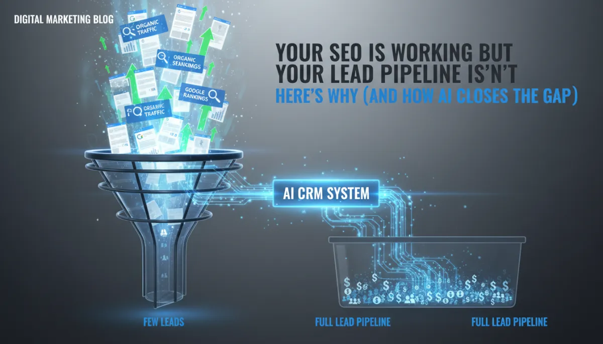 SEO traffic not converting to leads and how AI closes the pipeline gap for SMEs