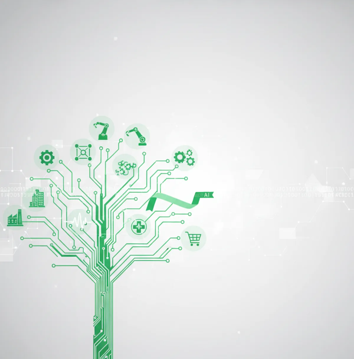 Collage of diverse business owners from real estate, health, and ecommerce, interacting with AI-powered dashboards and chat interfaces, set in modern, softly lit workspaces with emerald and amber accents.