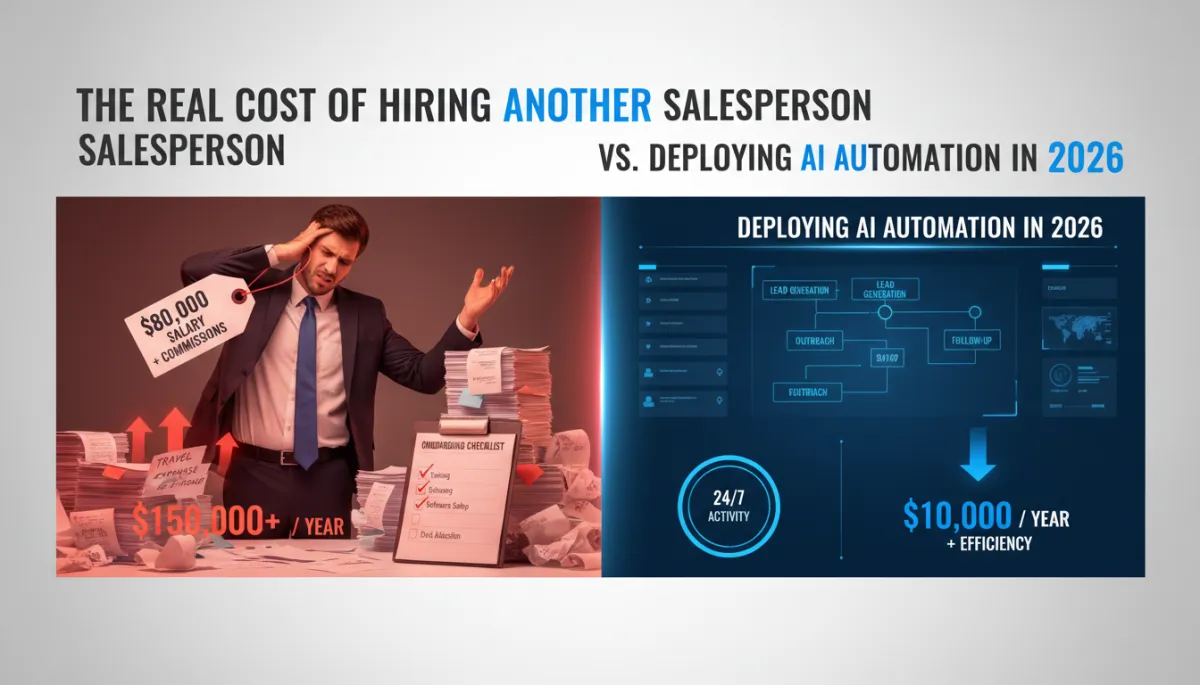 The Real Cost of Hiring Another Salesperson vs. Deploying AI Automation in 2026