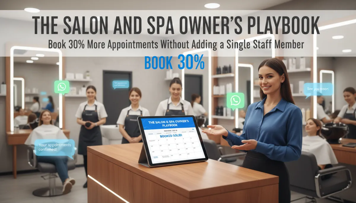 Salon and spa owners playbook book 30 percent more appointments with AI automation without adding staff