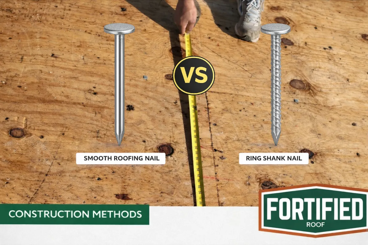 Fortified Roofing Construction Method for Proper Nailing
