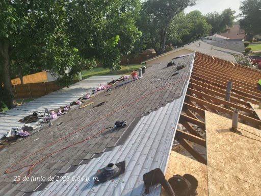 RE DECKING ROOF AND FIXING RAFTER AND NEW VENT INSTALL