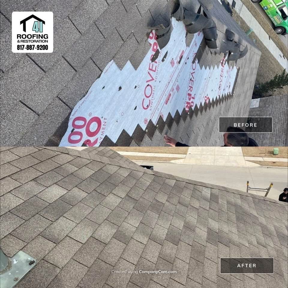 ROOF REPAIR BEFORE AND AFTER
