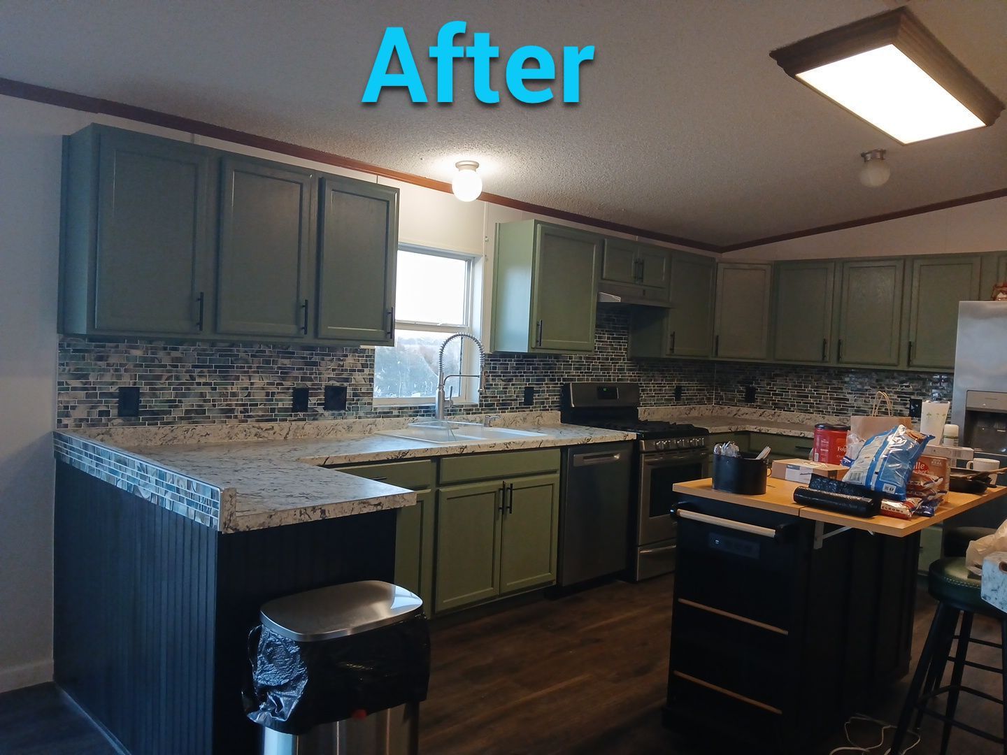After Kitchen Remodeling Backsplash/ Cabinets and more