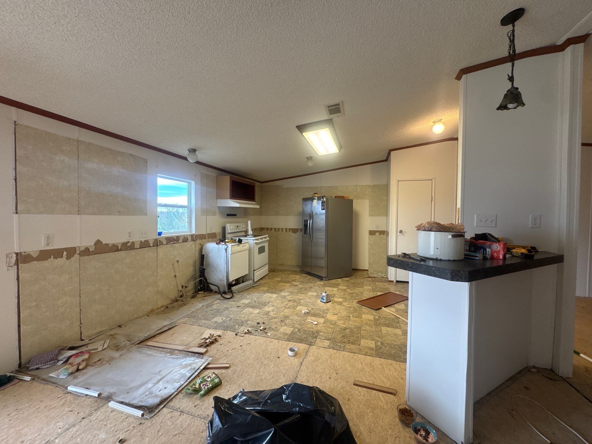 Before Restoration after Water freezed pipes