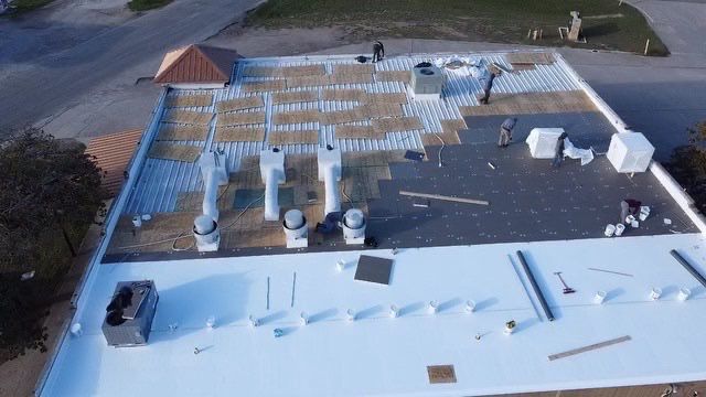 Clean commercial worksite by 41 Roofing & Restoration