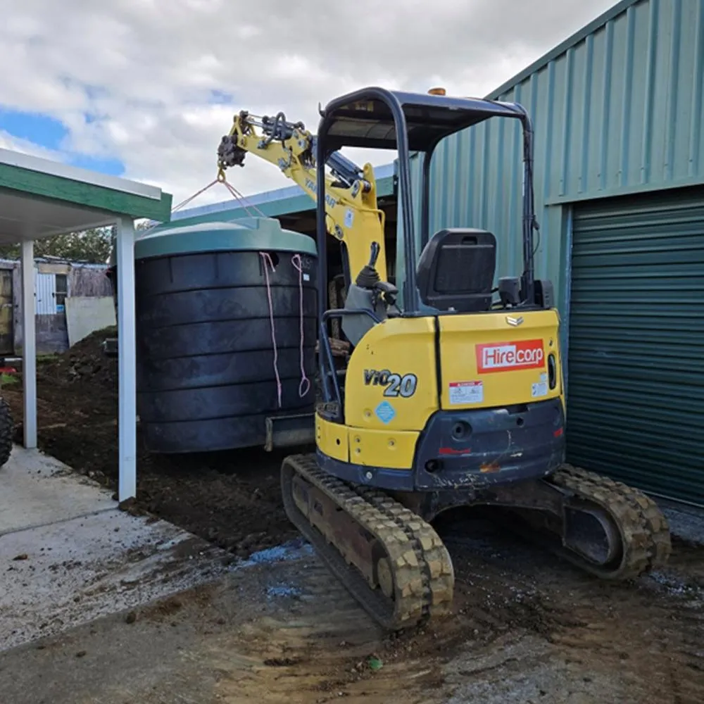 Septic tank system installation in rural Far North property