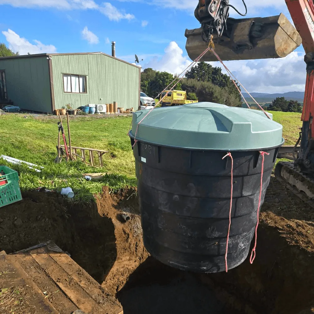 Septic tank system installation in Far North Northland property