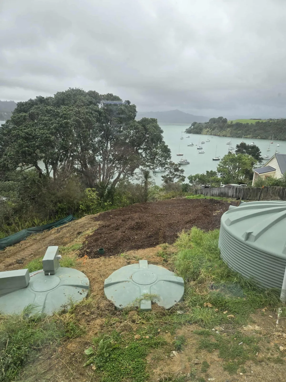 Septic tank installation in rural Far North property