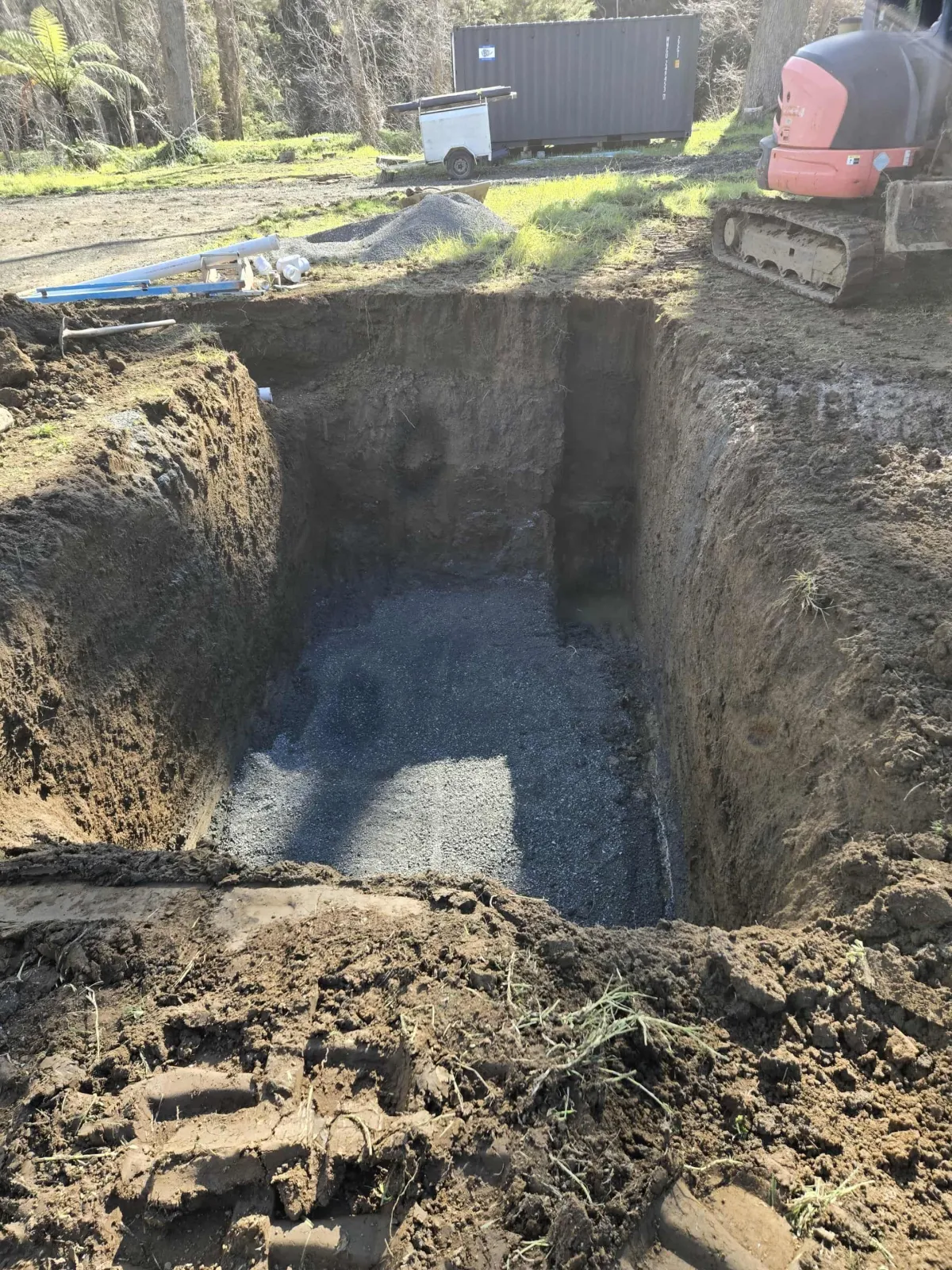 Site drainage and trenching work in Okaihau