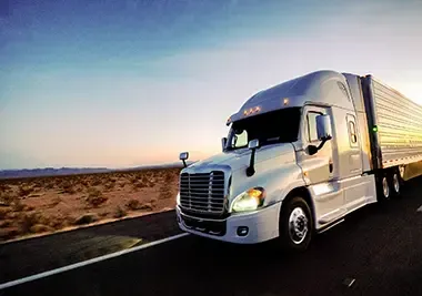 Front View of White Truck