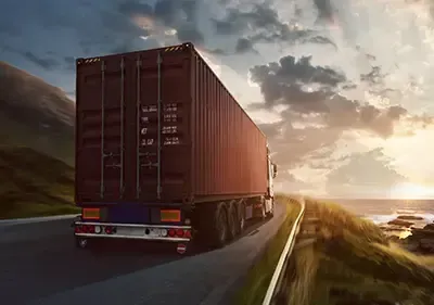 Scenic View of Transportation Truck