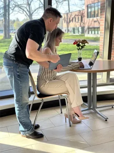 Brad and Misty Johnson of Frigg Marketing working on brand storytelling and client strategy