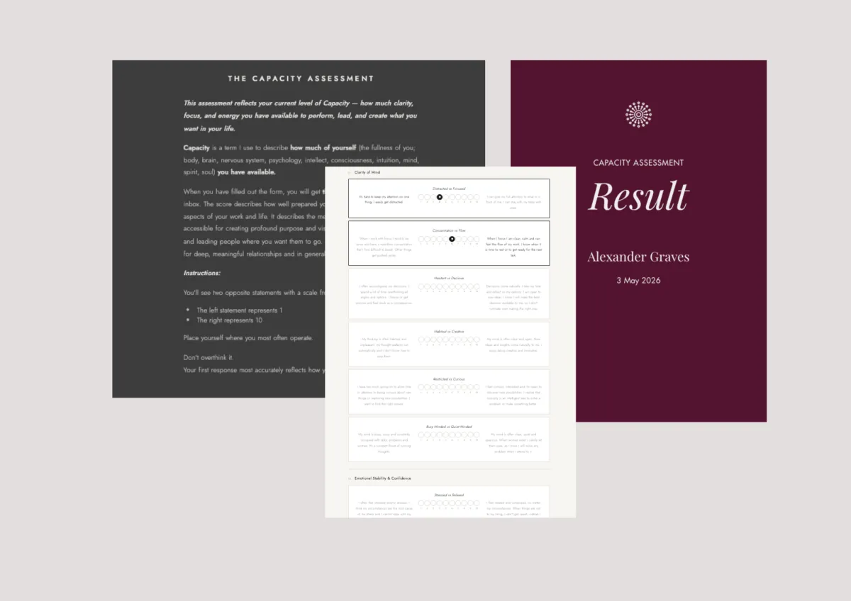 Assessment Report Layout Mockup