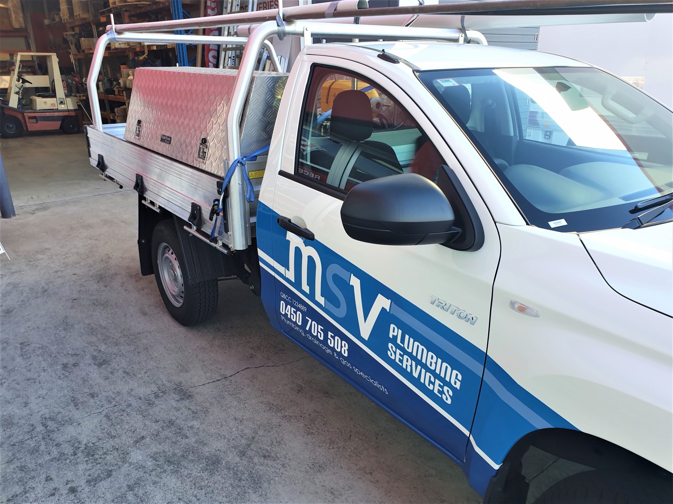 MSV Plumbing Services vehicle in Greenslopes