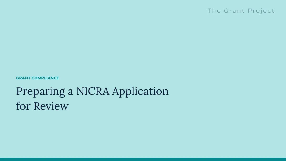 PREPARING A NICRA APPLICATION FOR REVIEW