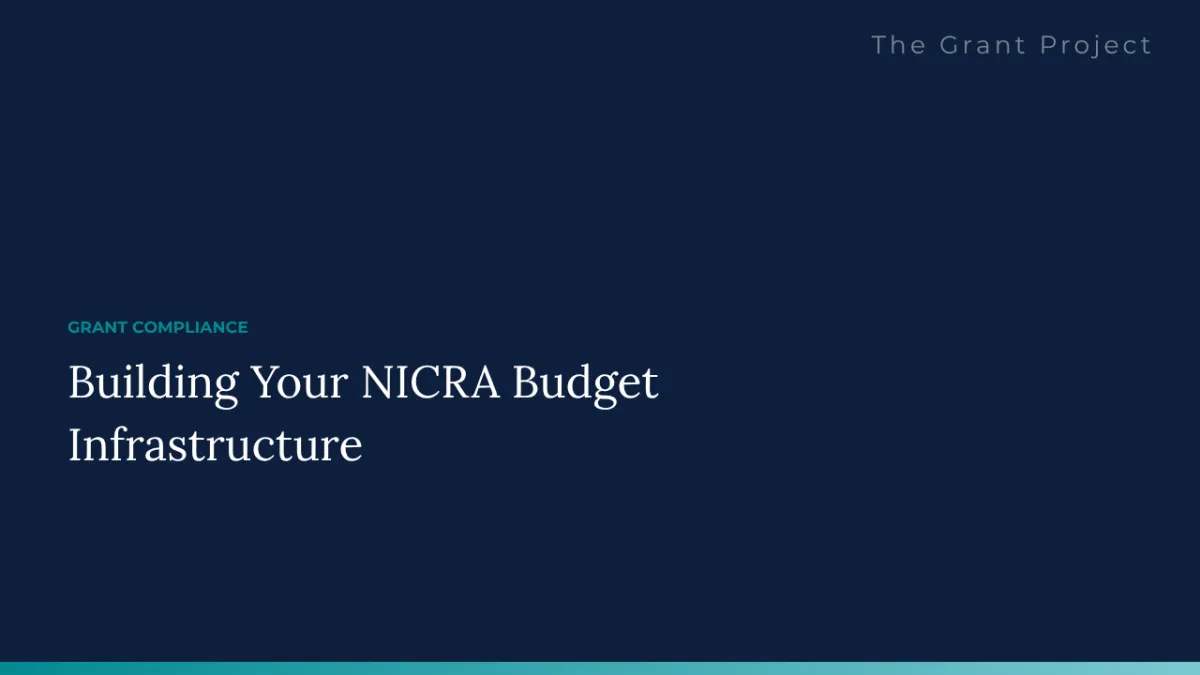 Building your NICRA budget infrastructure 