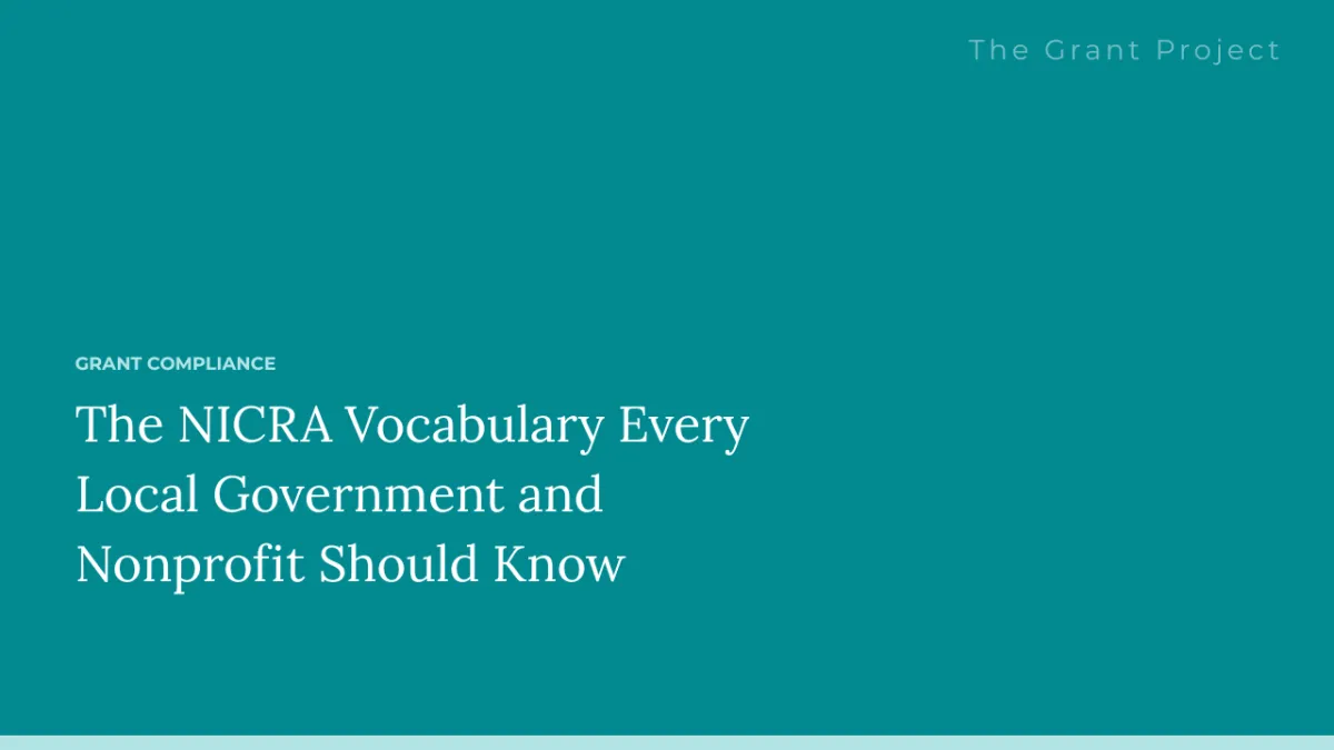 The NICRA Vocabulary Every Local Government and Nonprofit Should Know