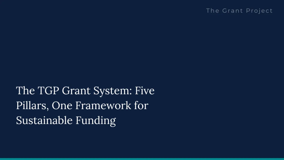   The TGP Grant System: Five Pillars, One Framework for Sustainable Funding