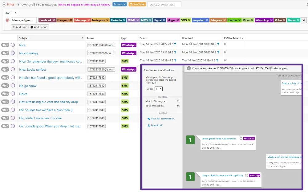 Truxton Messaging & Conversation Window