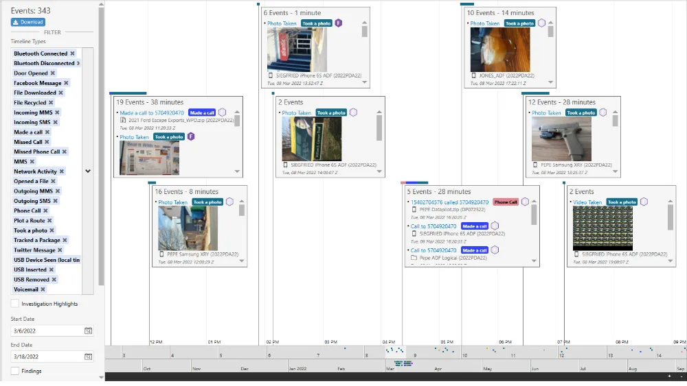 Truxton Timeline Screen