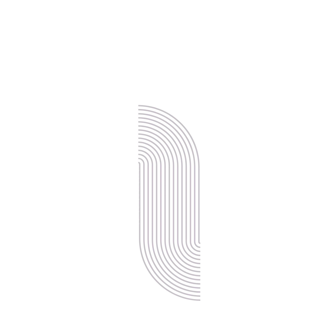 Minimal continuous-line pathway illustration: chaotic loops resolving into a smooth upward curve ending in an open circle (brand gradient stroke).