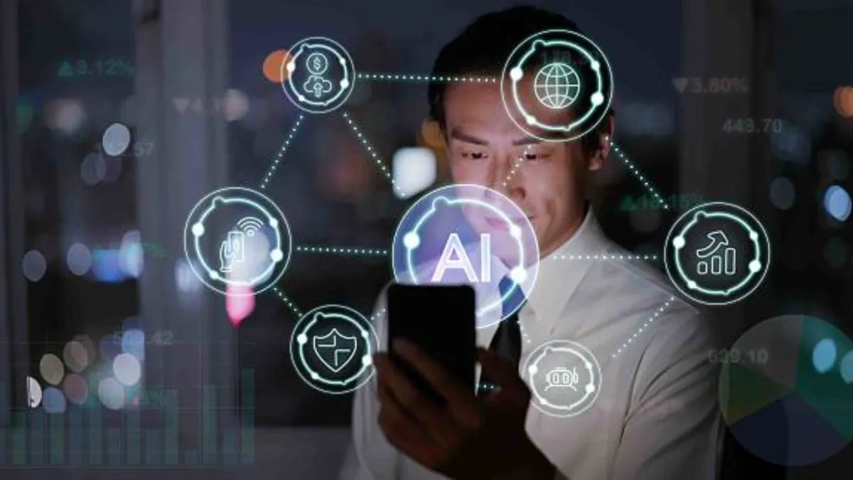 an employee using ai to be more efficient and reduce manual workload