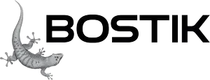 Bostik logo featuring a gecko, representing quality adhesive solutions for interior design and tile flooring applications.
