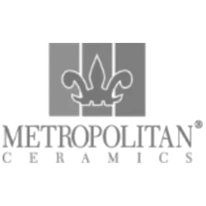 Metropolitan Ceramics logo featuring a stylized crown design, representing quality tile flooring options from DHD Interior Design.