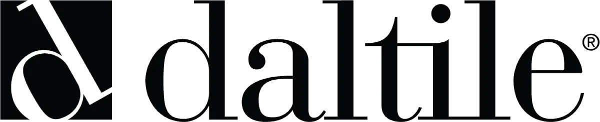 DHD Interior Design logo featuring the brand name "daltile," emphasizing quality tile flooring options for interior design projects.