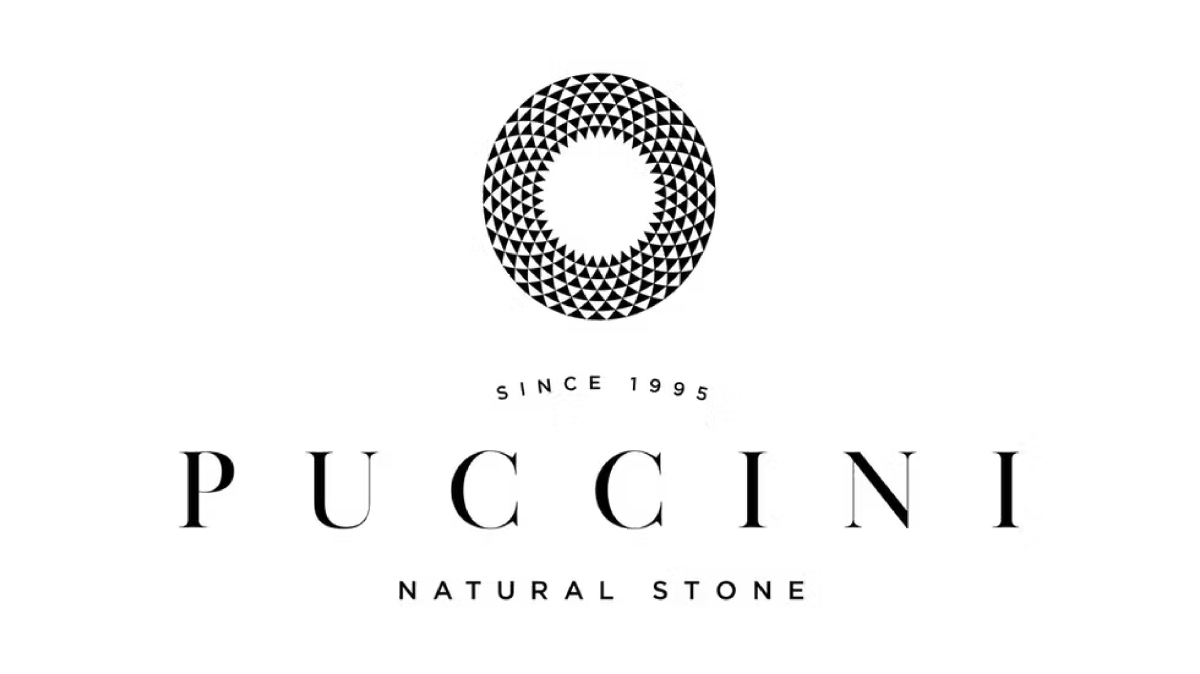 Logo of Puggini, featuring a circular design above the brand name, emphasizing modern interior design and tile flooring solutions.