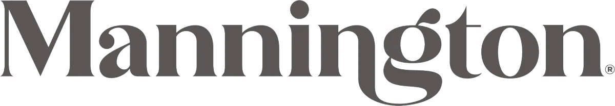 Mannington logo, representing quality flooring solutions for interior design and vinyl plank flooring options.